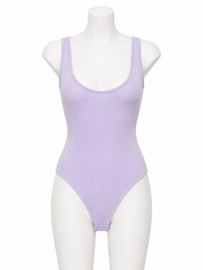 🌸 Second Skin by RD Style Ribbed Bodysuit Lilac L EUC
